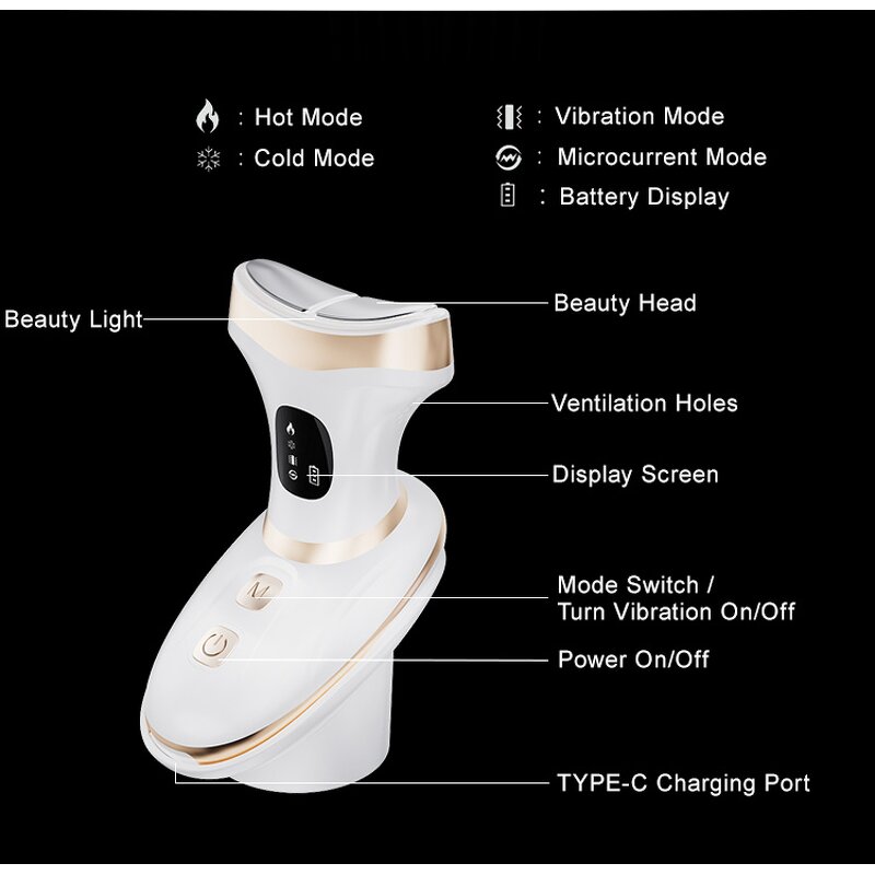 Portable Beauty Device - Multi-area Fit Facial Contours Rechargeable Tool