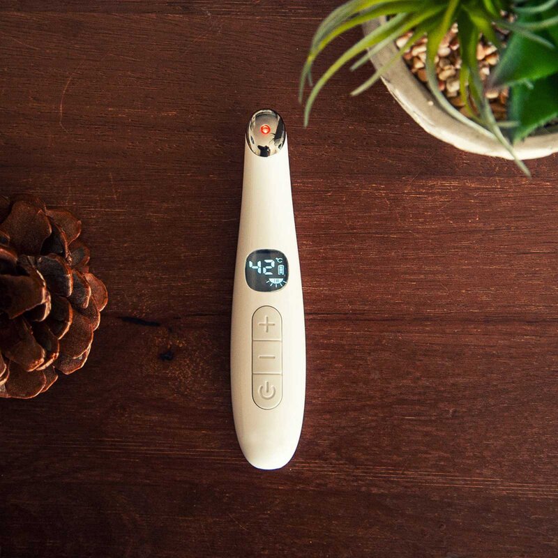 Portable Eye Massager Wand - New Hot Cold Therapy Dark Circles Tool