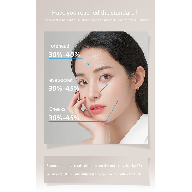 Digital Skin Analyzer - Mini Home Moisture Oil Humidity Detection Machine