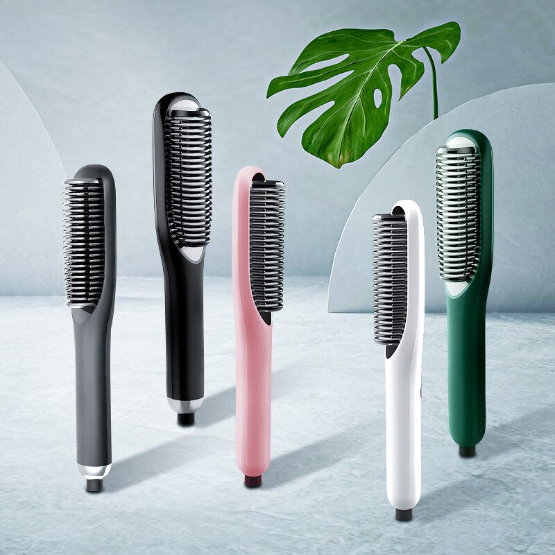 2-in-1 Straightening Brush - 3 Gear Temperature Adjustment Hair Tool