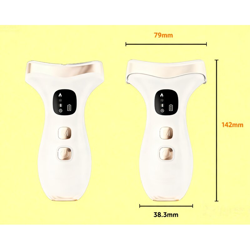 Vibrating Face Neck Massager - Portable Plastic 1-Year Warranty Tool