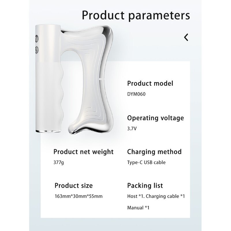 Electric Fascia Knife - Heat Vibration Full Body Contouring Gua Sha Tool