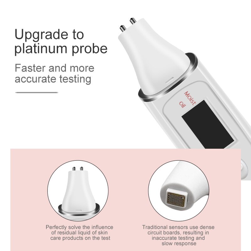 Digital Skin Tone Analyzer - Home Facial Oil Hydration Detector Scanner