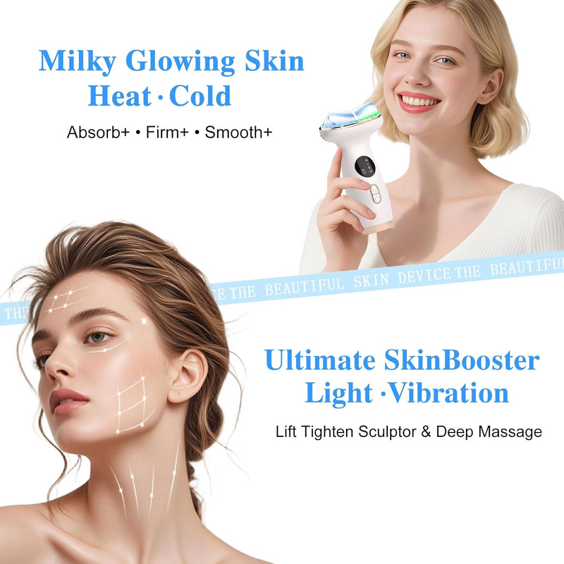 3-in-1 Neck Face Device - USB Vibration Microcurrent Skin Tightening Tool