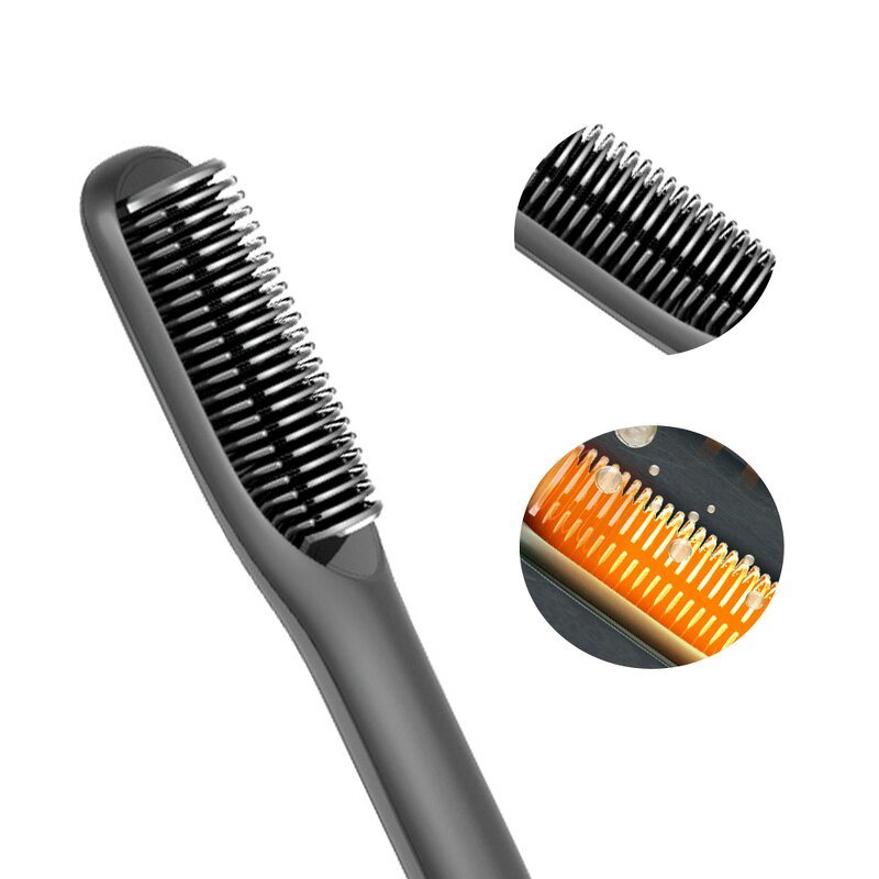 Portable Hair Straightener Brush - Rapid Heating Home Hair Styling Tool