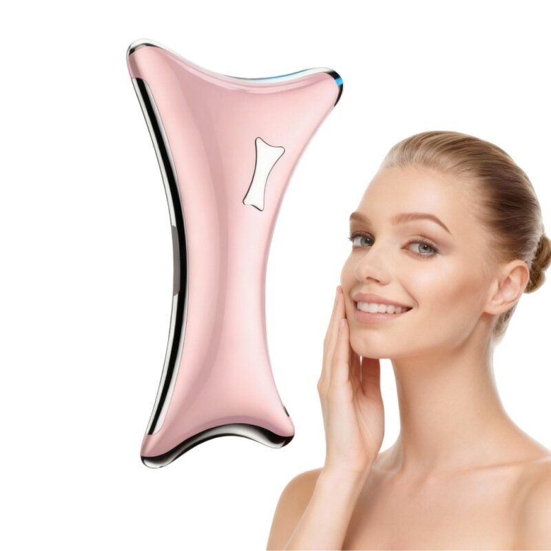 LED Vibration Guasha Roller - ABS Stainless Steel Face Lifting Tool