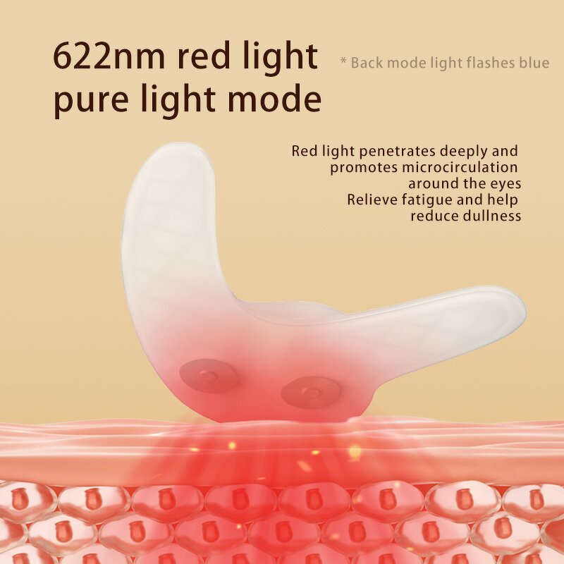 Mini Under Eye Massager - Hand Held Micro Current Red Light Dark Circles Tool