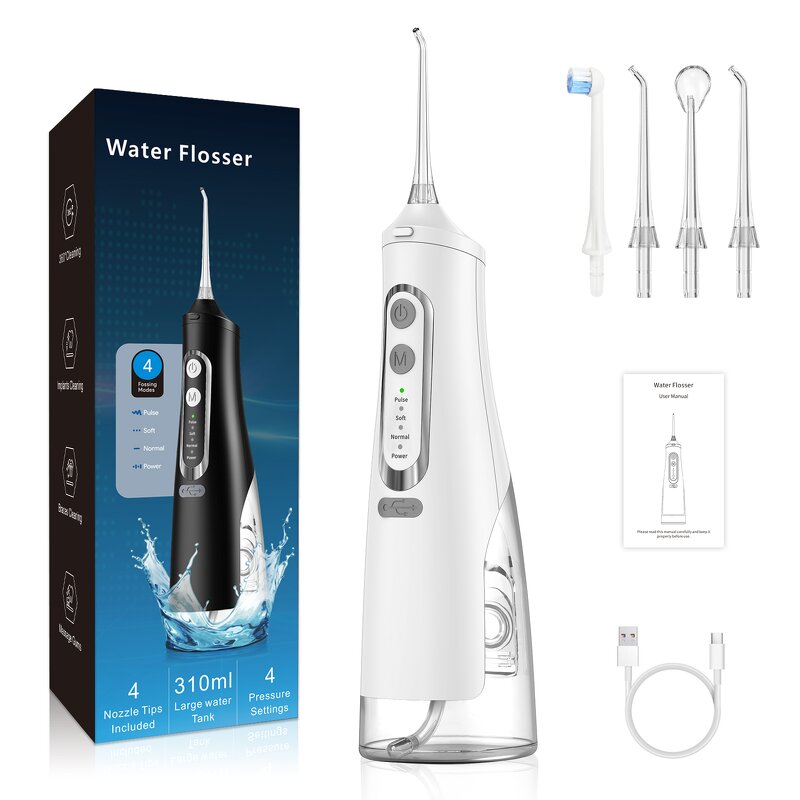 Detachable Water Flosser - USB IPX7 Waterproof Replaceable Nozzles Tool