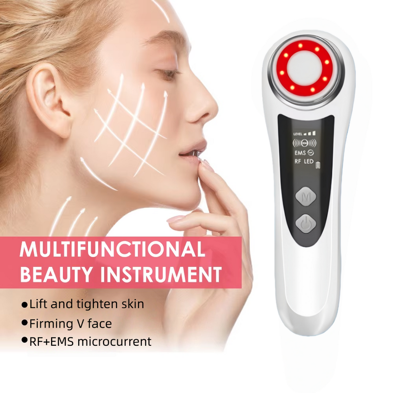4-in-1 Face Neck Device - White 4-Mode Combination Skincare Massage Tool