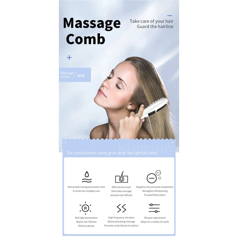 USB Meridian Massage Brush - Rechargeable 5 Speed EMS Microcurrent Tool