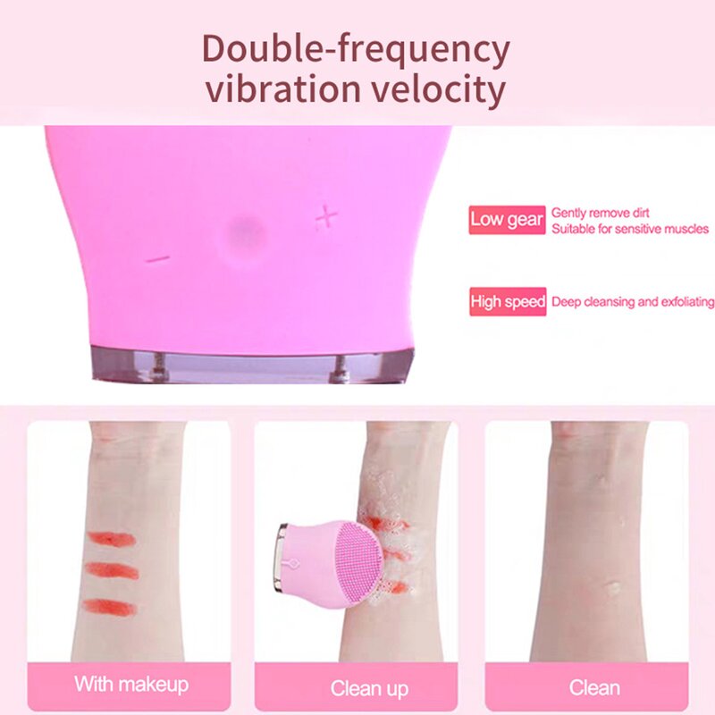 Sonic Silicone Cleansing Brush - IPX7 Waterproof Pore Exfoliating Tool