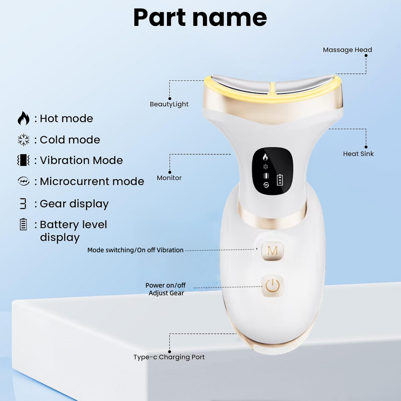 7-in-1 Facial Massager - Neck Lifting Sculpting At-Home Skin Care Tool