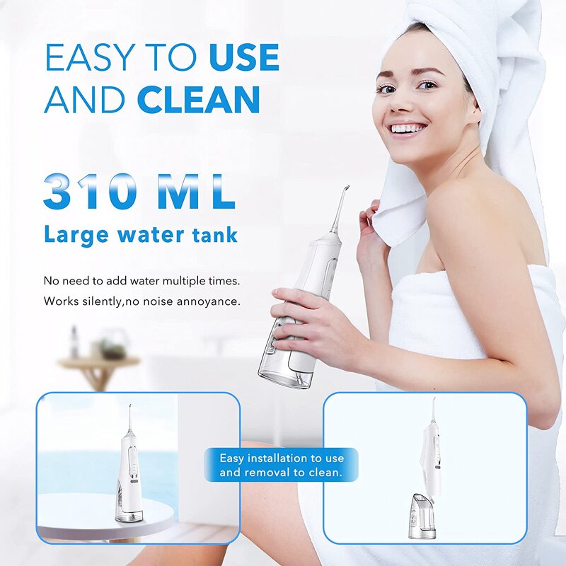 Electric Teeth Cleaner - IPX7 Waterproof Oral Irrigator Outdoor RV Tool
