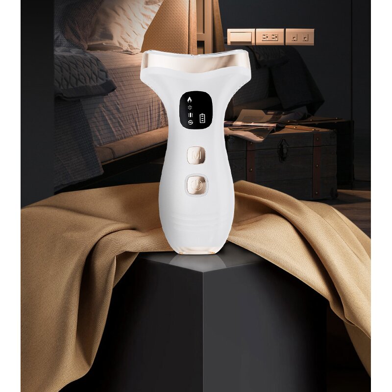 EMS Facial Beauty Device - 7-Color Light Therapy Auto-Sensing Neck Tool