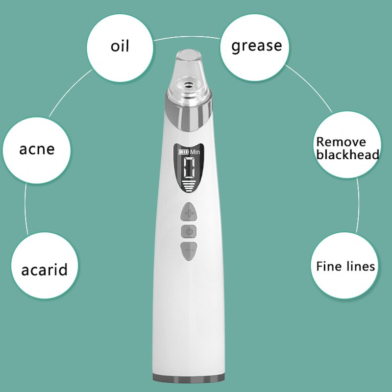 Facial Pore Blackhead Remover - 5 Adjustable Suction Vacuum Cleaner Kit