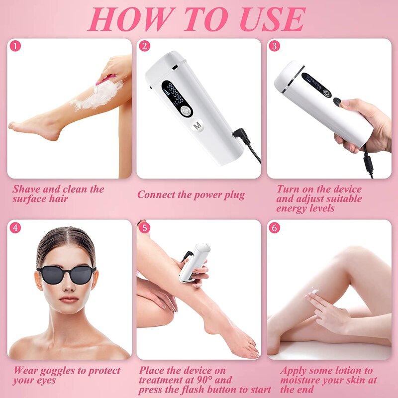 Portable Home Epilator - Handheld IPL Hair Removal Beauty Equipment