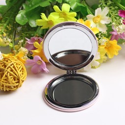 Hand Mirror Manufacturer - 10 Years Factory Hot Selling Custom Logo Round 2 Sides Pocket Mirror
