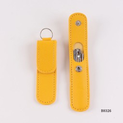 Ear Pick Set Manufacturer - 5pcs Stainless Steel Portable Ear Spoon Cleaner Tool with Leather Case