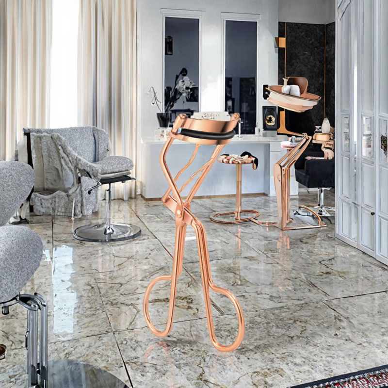 Heated Eyelash Curler Manufacturer - Custom Rose Gold Mini Portable Heated Curler for False Eyelashes