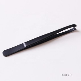 Slanted Tweezers Factory - Black Stainless Steel Tweezers for Eyelash Extension