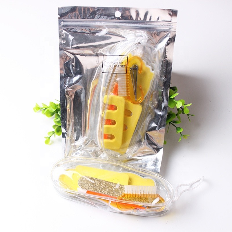 Travel Pedicure Set Manufacturer - High Quality 7pcs Portable Customized Color Set with PVC Bag