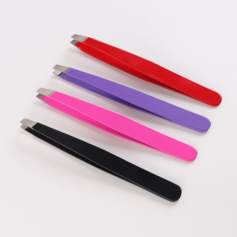 Custom Tweezers Manufacturer - Low MOQ Quality Customized Color Stainless Steel Eyebrow Eyelash Tweezers