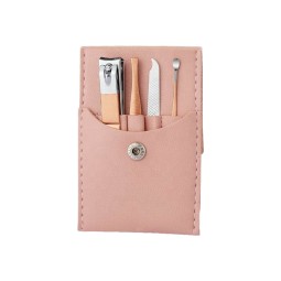 Travel Manicure Set Manufacturer - Mini Set with Stainless Steel Nail Clipper Leather Case