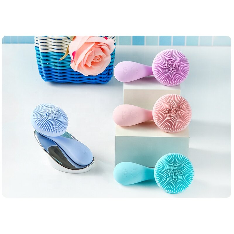 High Frequency Beauty Device Manufacturer - Ultrasonic Face Cleaning Deep Silicone Waterproof Sonic Exfoliating Spin Cleanser