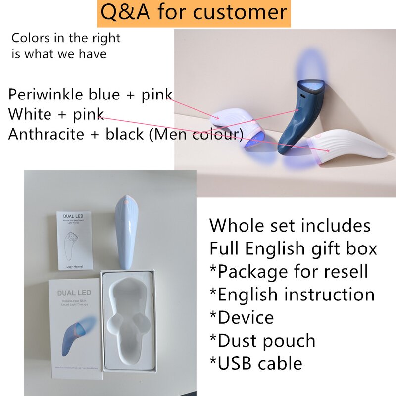 LED Beauty Wand Manufacturer - 2025 New Home Handheld for Skin Care Blue & Red Infrared Light Therapy