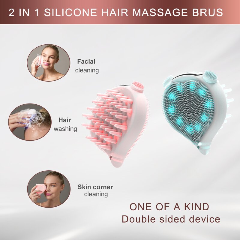 Hair Shampoo Brush Manufacturer - Home 2023 New Product Ideas Silicone Head Scrubber Hair Exfoliator Gadget Shower