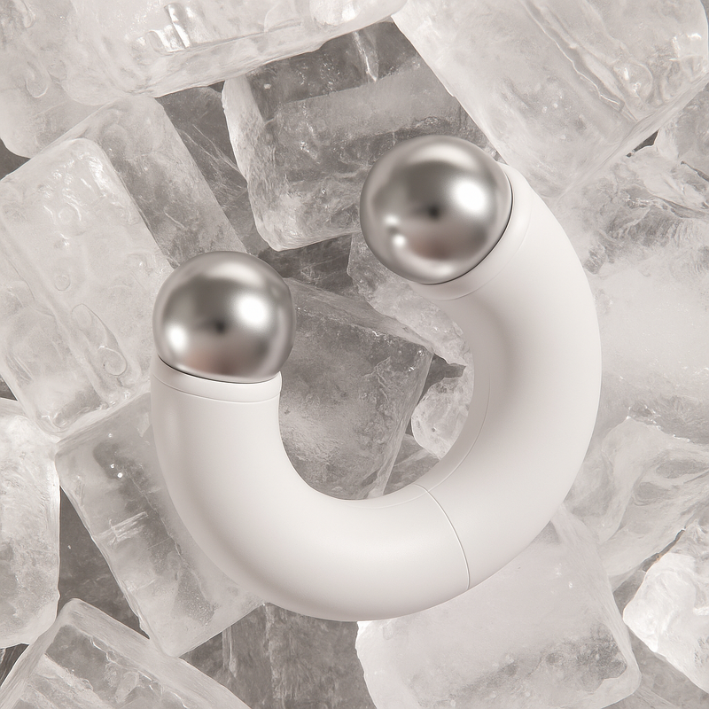 Face & Neck Lifting Massager Manufacturer - Dual-Ball Rotation Magnetic Handheld Innovator Trendy Ice Globe Design