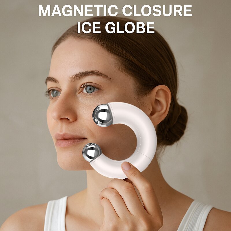 Ice Face Roller Manufacturer - Stainless Steel U-Shaped Cryo Globes Facial Therapy Tools for Skin Rejuvenation