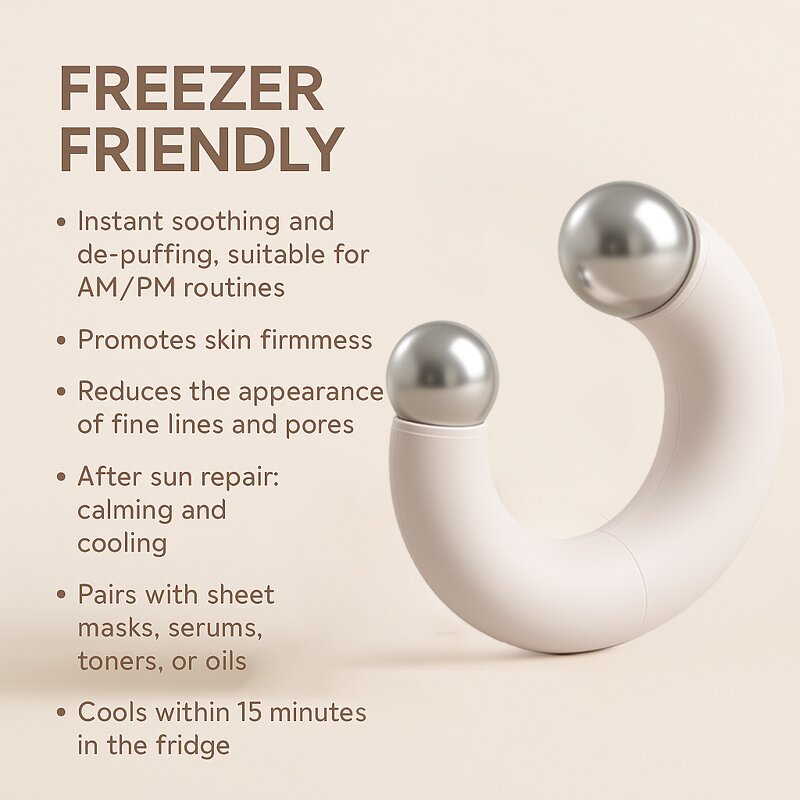 Cryo Facial Ice Roller Manufacturer - Newest Magnetic Split Design Skincare Tool for Lifting Puffiness Relief