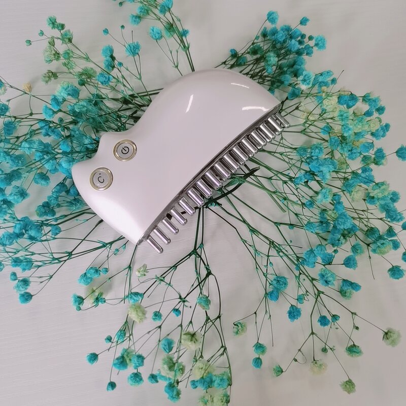 Thermal Scalp Hair Massage Comb Manufacturer - Custom Logo Beauty Supplies Mini Electric Heating Ems Gua Sha Hot
