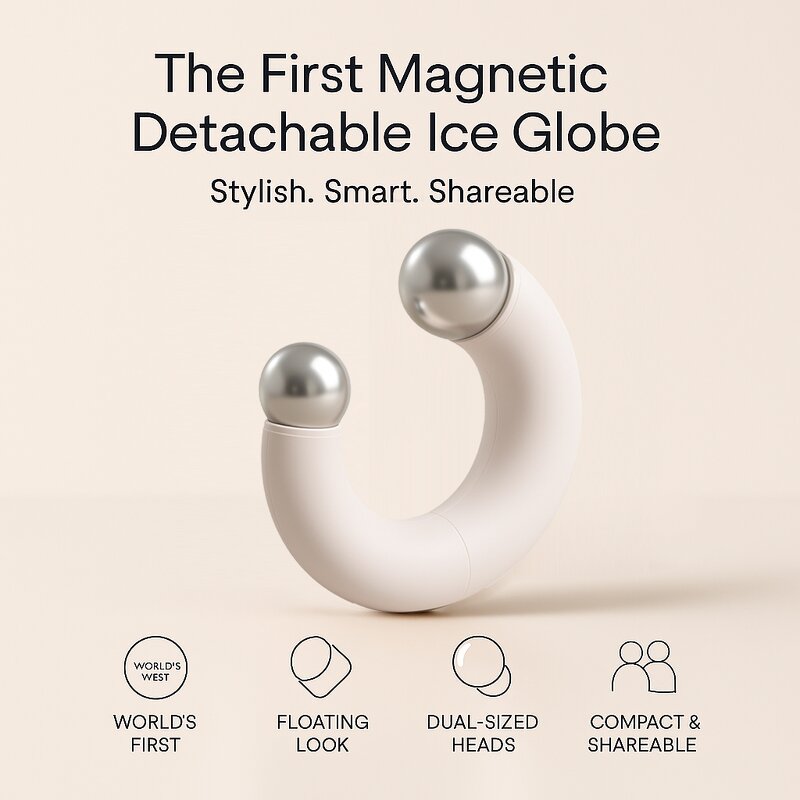 Facial Roller Manufacturer - Skin-Friendly Anti-Aging Reusable Magnetic Innovation Ice Globe Handheld for Face Lift