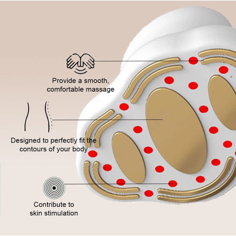 Massage Machine Manufacturer - Yunduo Summer New Full Body USB Charging Handheld with Light Therapy Vibration & Base