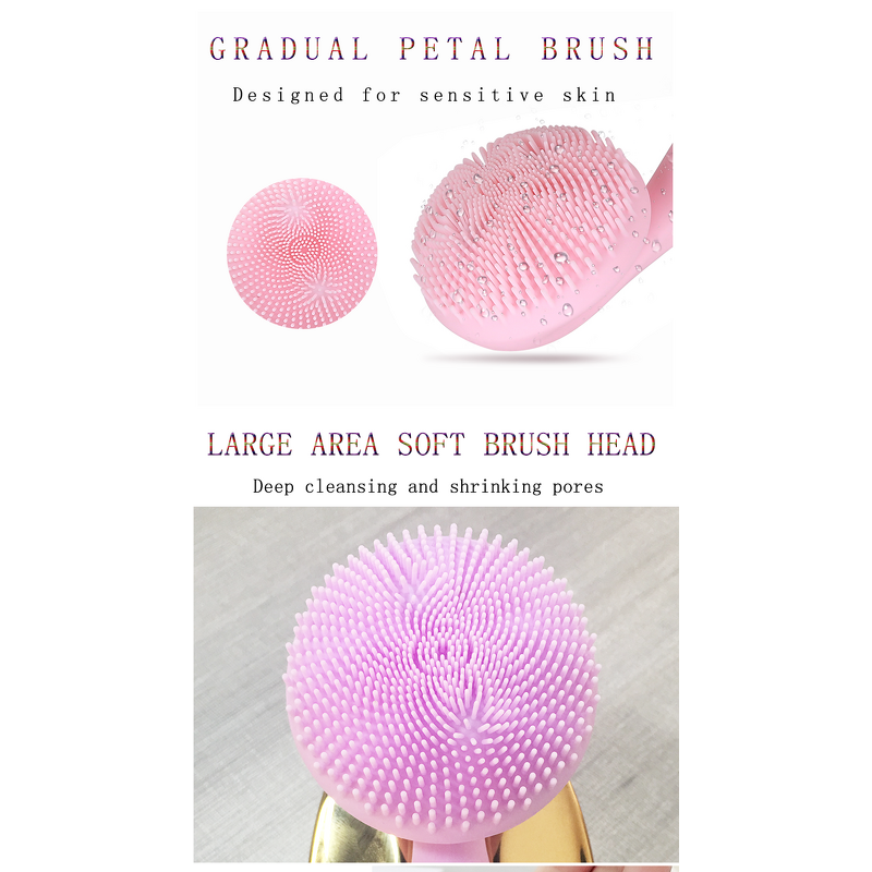 High Frequency Beauty Device Manufacturer - Ultrasonic Face Cleaning Deep Silicone Waterproof Sonic Exfoliating Spin Cleanser