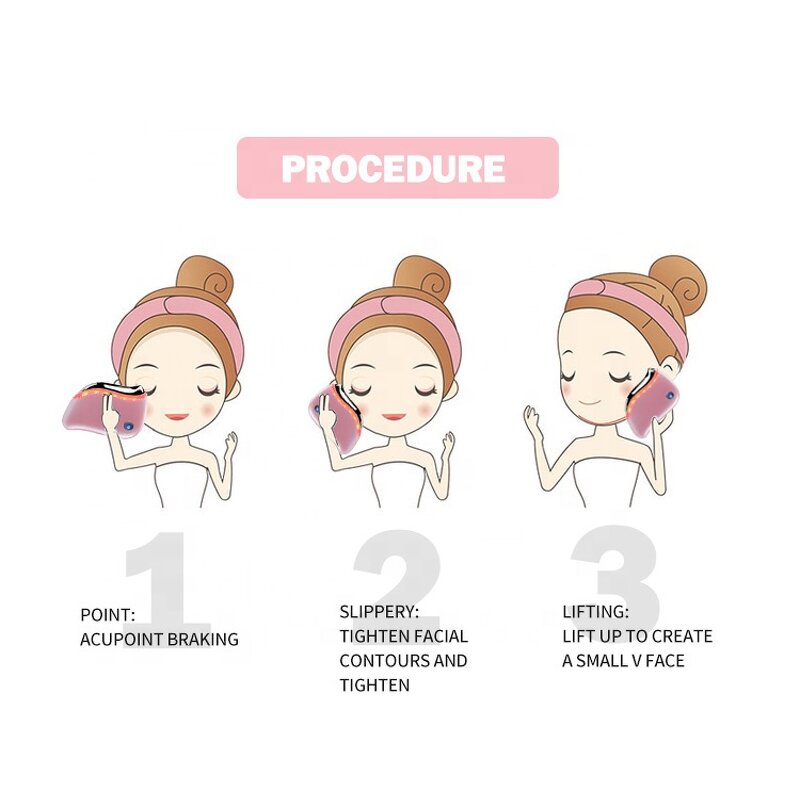 Electric Vibrating Face Massager Manufacturer - & Guasha Facial Lifting Tool with Led and Microcurrent Anti Aging Multi-functional