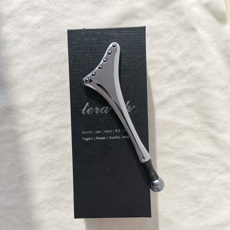 Terahertz Facial Guasha Board Manufacturer - Home Use Beauty Equipment 360 Rotate with Eye Massage Stick Body Facial Massage Tool