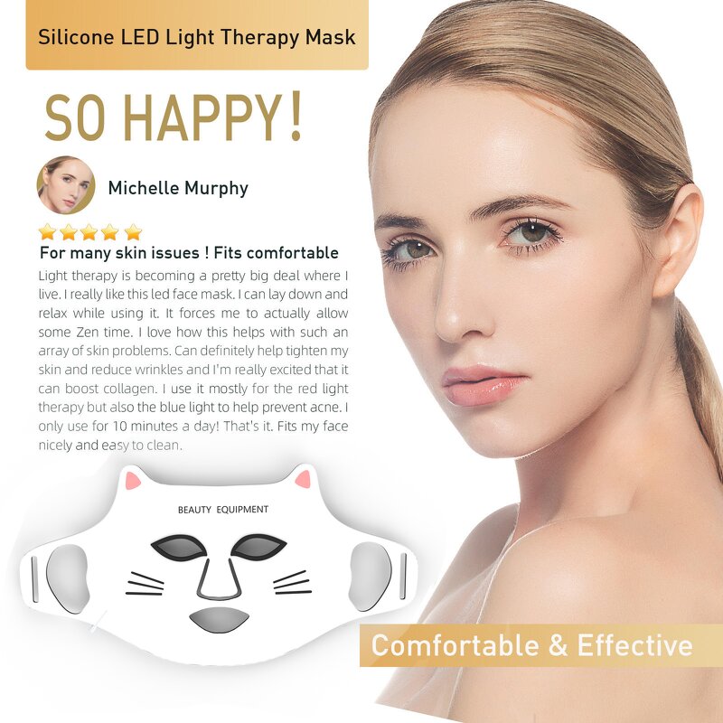 Led Beauty Face Mask Manufacturer - Home Wholesale Wireless Infrared Home Use Led Mask Light Therapy Led Facial Masks