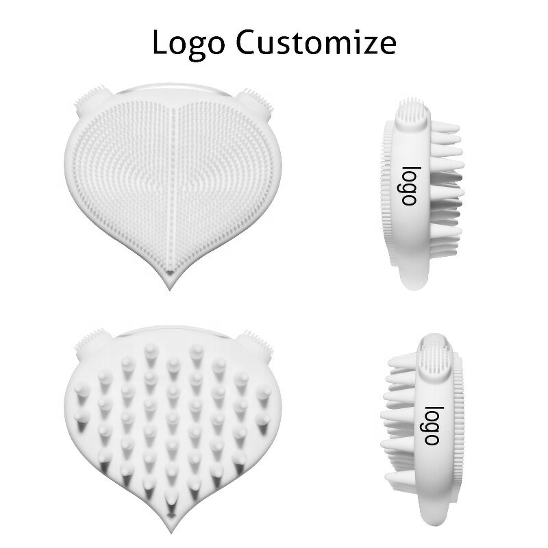 Facial Cleansing Brush Manufacturer - Home Trending Products 2023 New Arrivals 2 in 1 Silicone Vibration & Hair Brush With LED