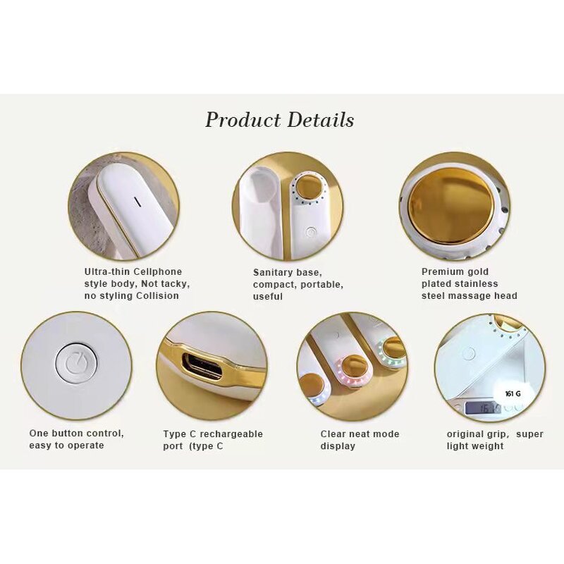 Facial Massager Manufacturer - Time-saving Face Beauty 7 in 1 LED Light Therapy Vibration for Skin Tightening Hot Cold Treatment