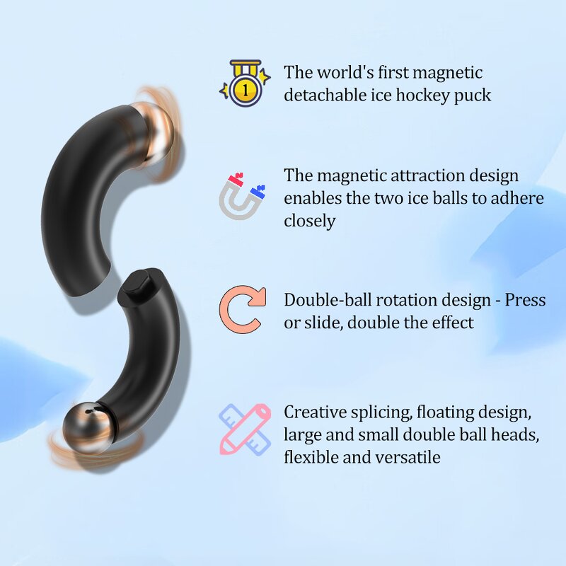 Cryo Ice Face Roller Manufacturer - 2025 Beauty Tool Magnetic Detachable Stainless Steel Facial Massager