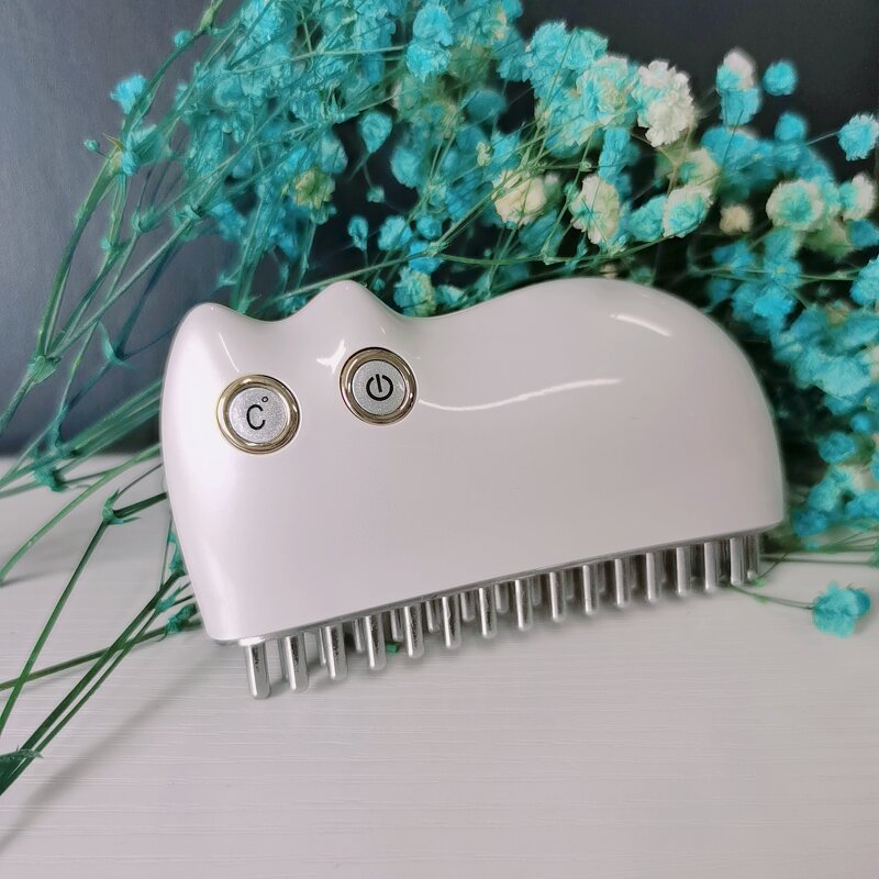 Thermal Scalp Hair Massage Comb Manufacturer - Custom Logo Beauty Supplies Mini Electric Heating Ems Gua Sha Hot