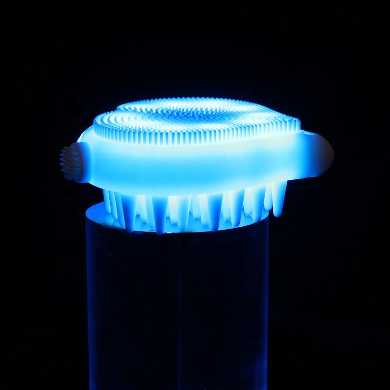 Facial Cleansing Brush Manufacturer - Double-sided Custom logo Waterproof IPX7 Silicone with Fixed and Heated Massage