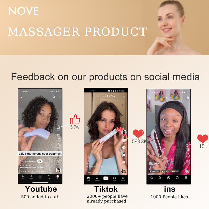 Light Therapy Device Manufacturer - Home Use Red & Blue Facial for Skincare Wand Massage