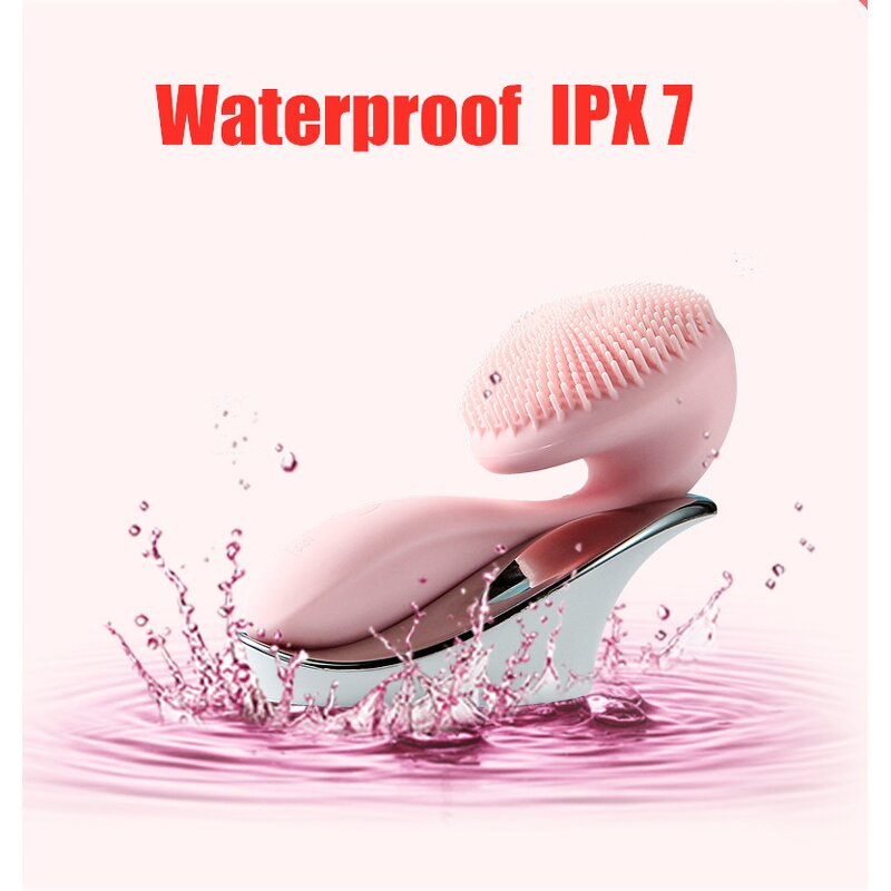 High Frequency Beauty Device Manufacturer - Ultrasonic Face Cleaning Deep Silicone Waterproof Sonic Exfoliating Spin Cleanser