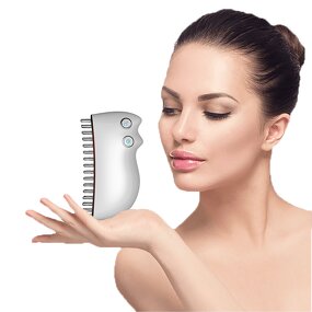 Thermal Scalp Hair Massage Comb Manufacturer - Custom Logo Beauty Supplies Mini Electric Heating Ems Gua Sha Hot