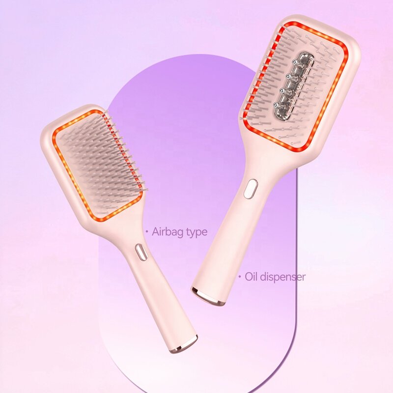 Scalp Massage Devices Manufacturer - Liquid Red Light Brush & Airbag Micro-Vibration Hair Comb for Head & Neck Relaxation