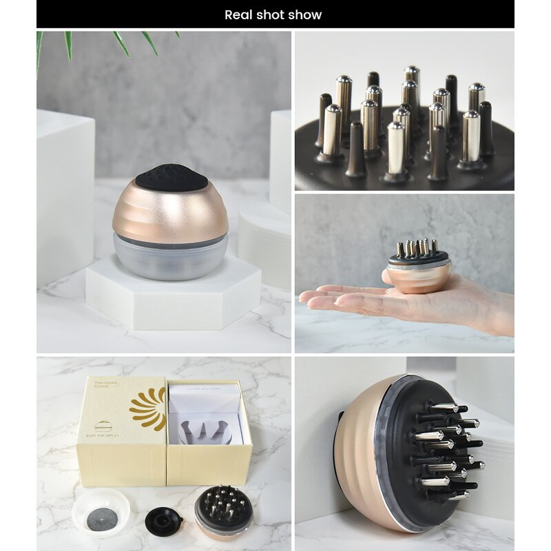 Hair Growth Stimulation Device Manufacturer - Anti Hair Loss Scalp Massager Treatment Brush Comb Applicator Serum Dispenser